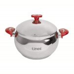 Marmite MARQUE LINES 24 cm Inox 18/10 Rouge