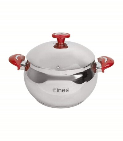 Marmite MARQUE LINES 24 cm Inox 18/10 Rouge