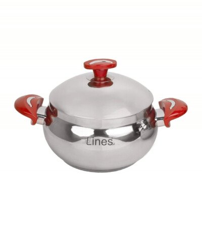 Marmite MARQUE LINES 20 cm Inox 18/10 Rouge