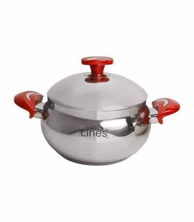 Marmite MARQUE LINES 18 cm Inox 18/10 Rouge