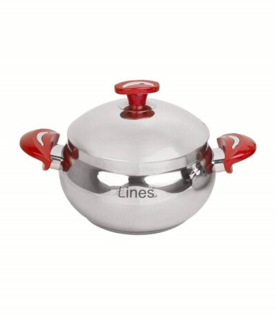 Marmite MARQUE LINES 16 cm Inox 18/10 Rouge