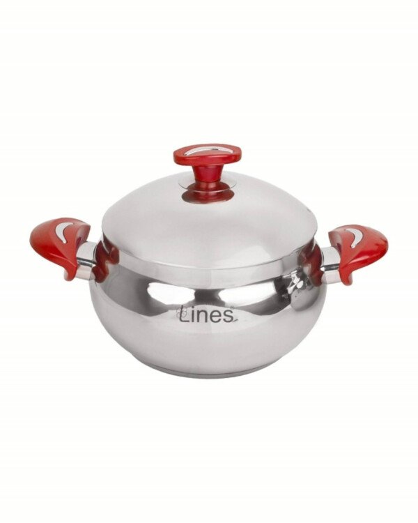 Marmite MARQUE LINES 16 cm Inox 18/10 Rouge