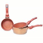 Set De 3 Casseroles Granite BAROLY ABMS1-1 - Effet Cuivre