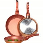 Set de 3 Poêles Baroly 867 Granite Antiadhésif Cuivre