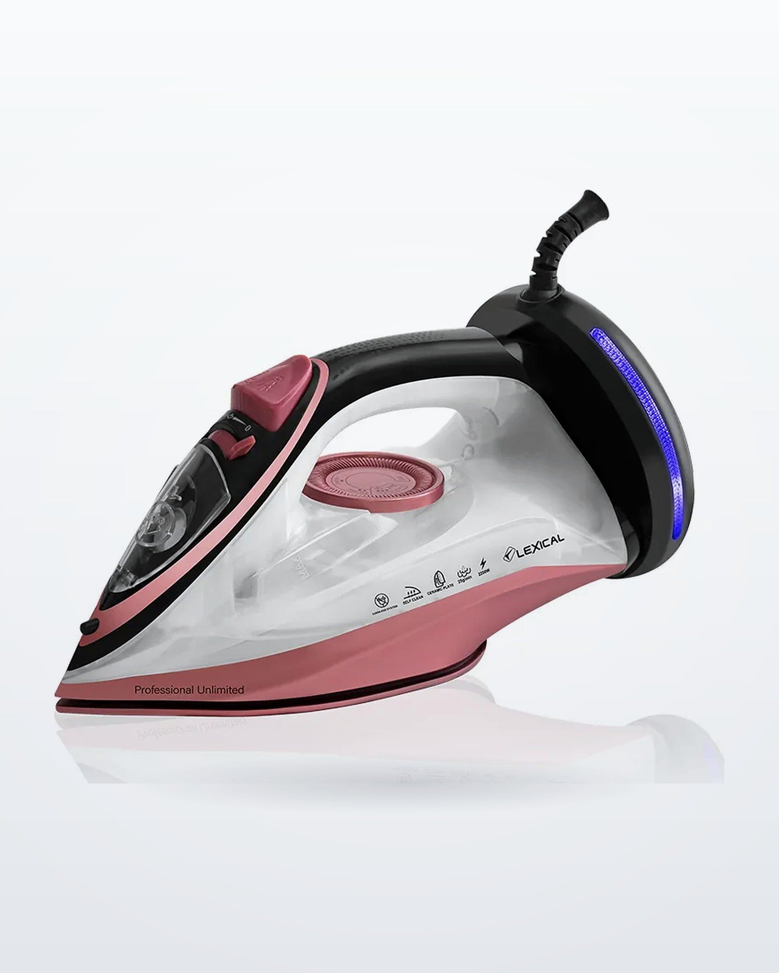 electro-1548-site-hd Fer à Repasser a vapeur sans fil MARQUE Lexical LSI-1015 - Rose – Image 1