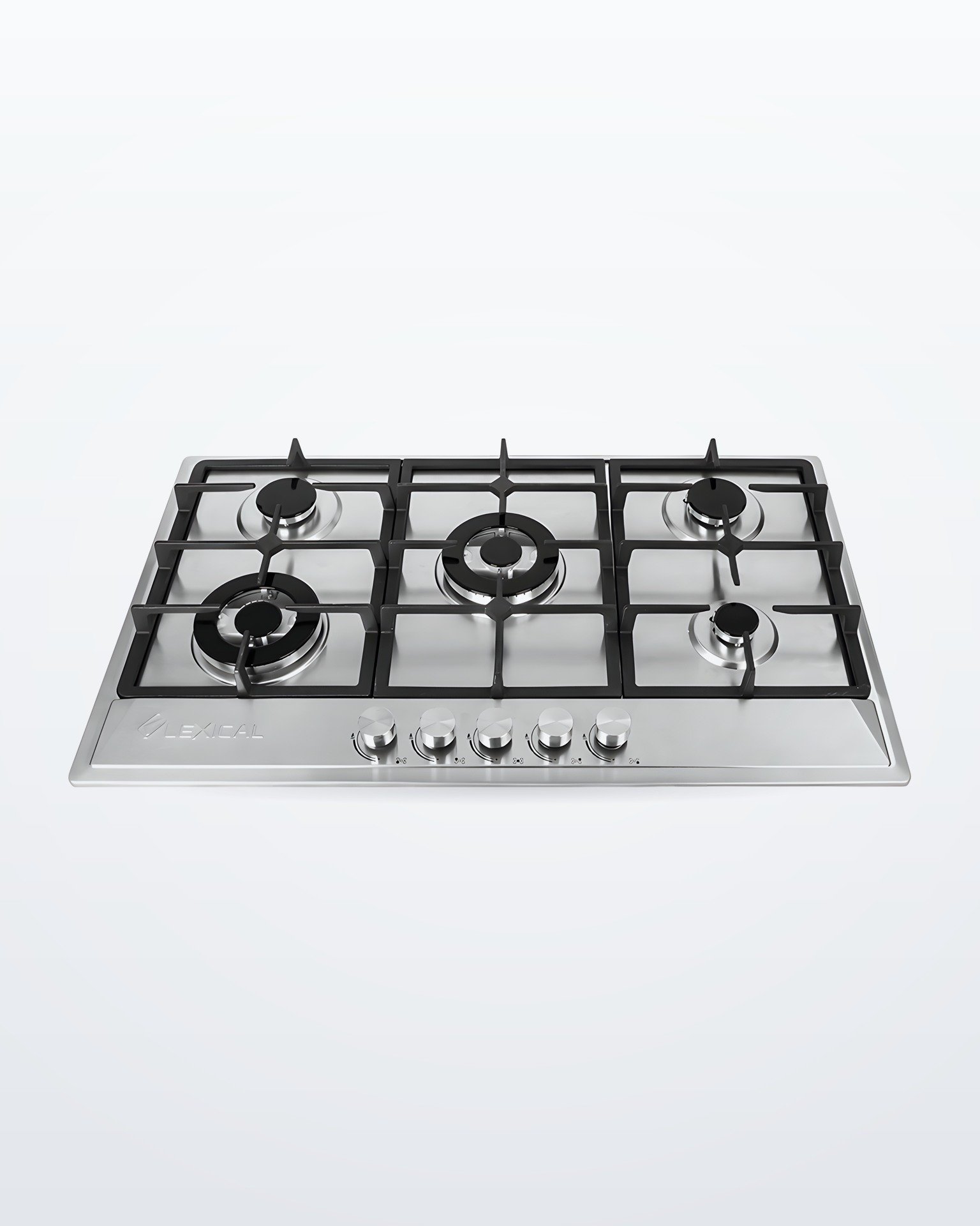 electro-32615-site-hd Plaque de cuisson encastrable LEXICAL 5 feux - Inox 90 cm, grilles fonte massive – Image 1