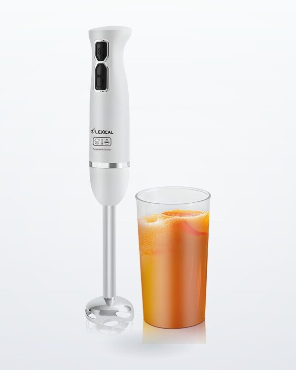 Mixeur Plongeant Lexical LHB-1603 - 250 Watts- gobelet doseur - blanc