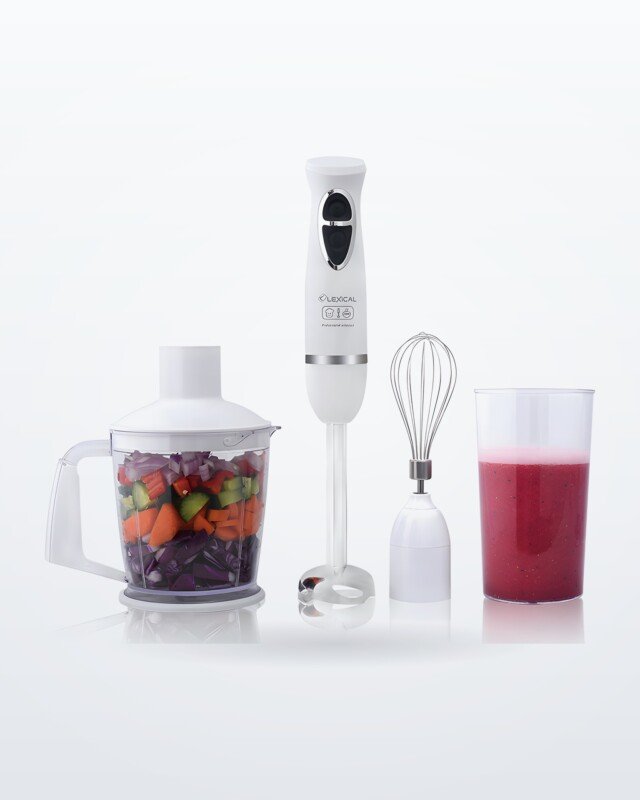 Mixeur plongeant blanc - Mixeur Plongeant 4en1 lexical LHB-1604 - 600 Watts- BLANC