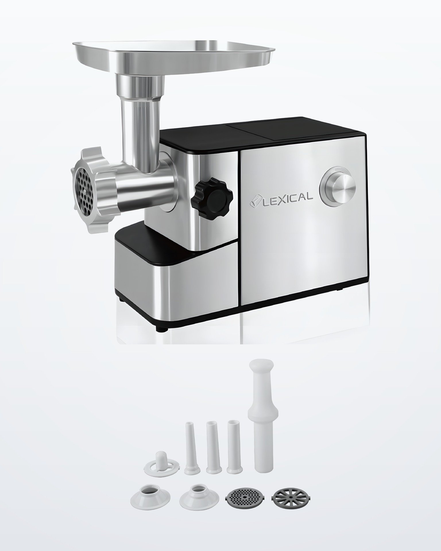 electro-909-site-hd Hachoir à Viande Lexical LMG-2040 – 1200W - Inox - Accessoires Saucisse & Kebbés – Image 1