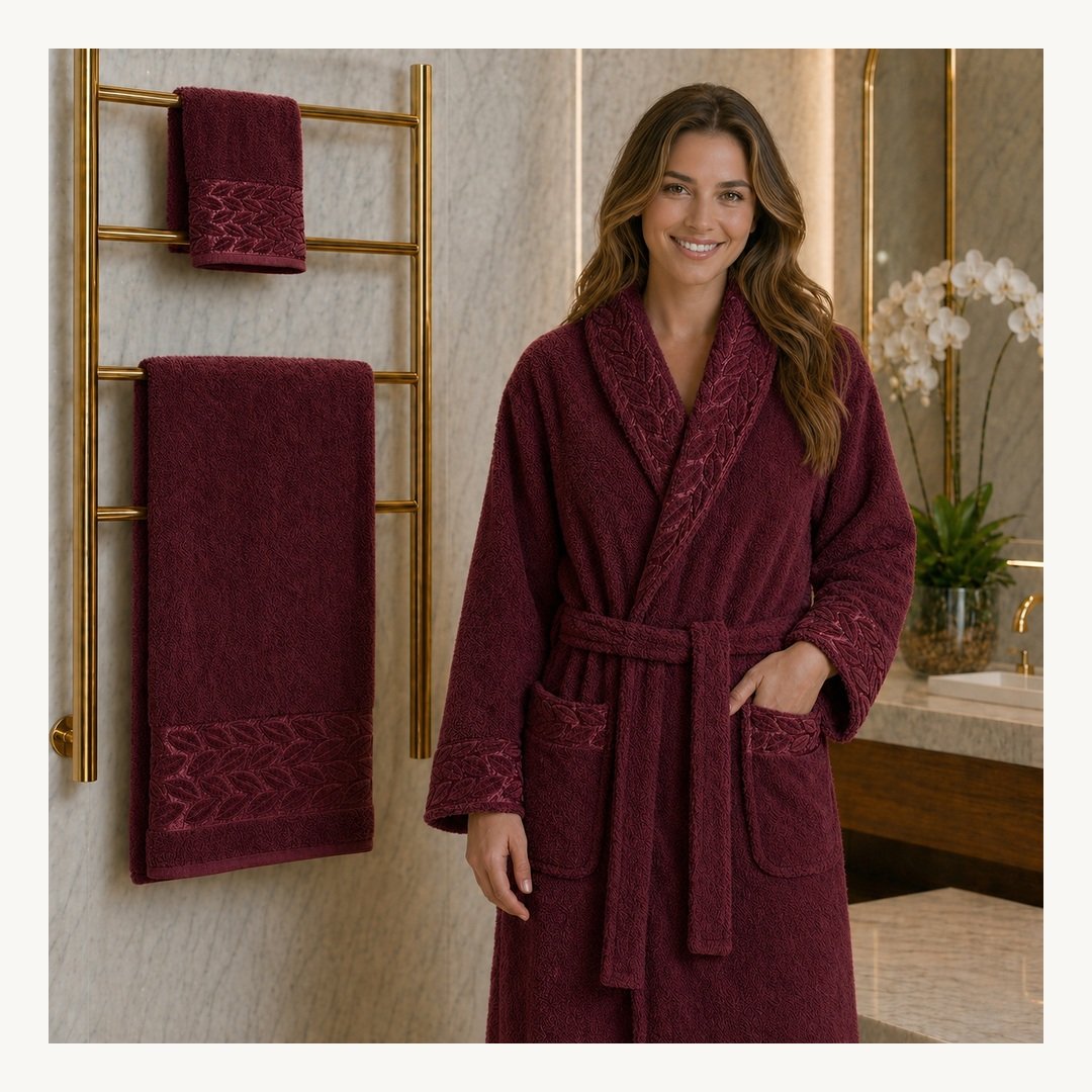 fJIaUIipYgiWodsK.jpg cap de bain single marque ABM avec 2 serviette (90/50 – 150/100) - rouge bordeaux, femme – Image 1