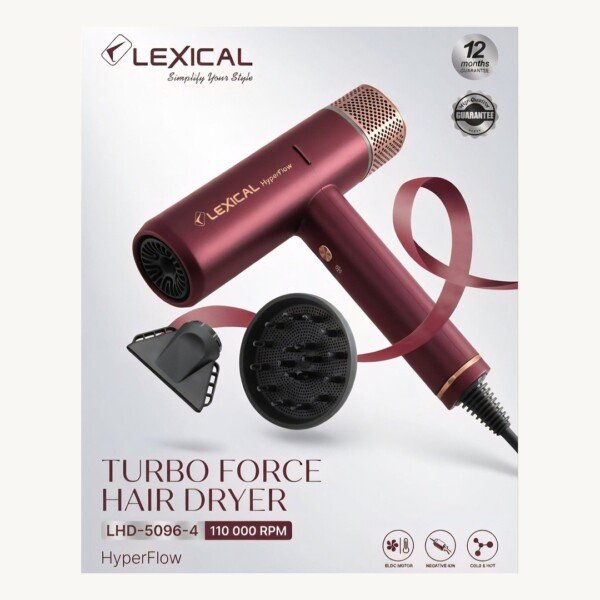Sèche cheveux marque Lexical LHD-5096-4 Turbo Force - Rouge