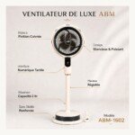 Ventilateur brumisateur marque ABM-1602 – 10 Pouces avec Télécommande