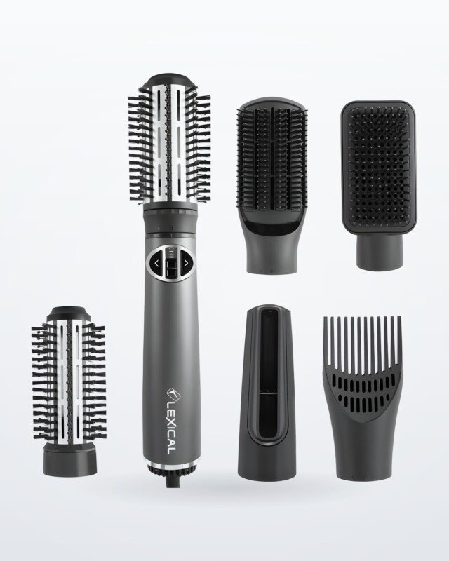 Coffret Brosse Cheveux rotative 6en1 MARQUE Lexical LAS-5205 - 1000 Watts