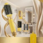 Air styler Lexical LAS-5210-10 jaune et ses accessoires