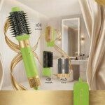 Air styler Lexical LAS-5210-7 vert anis et ses accessoires