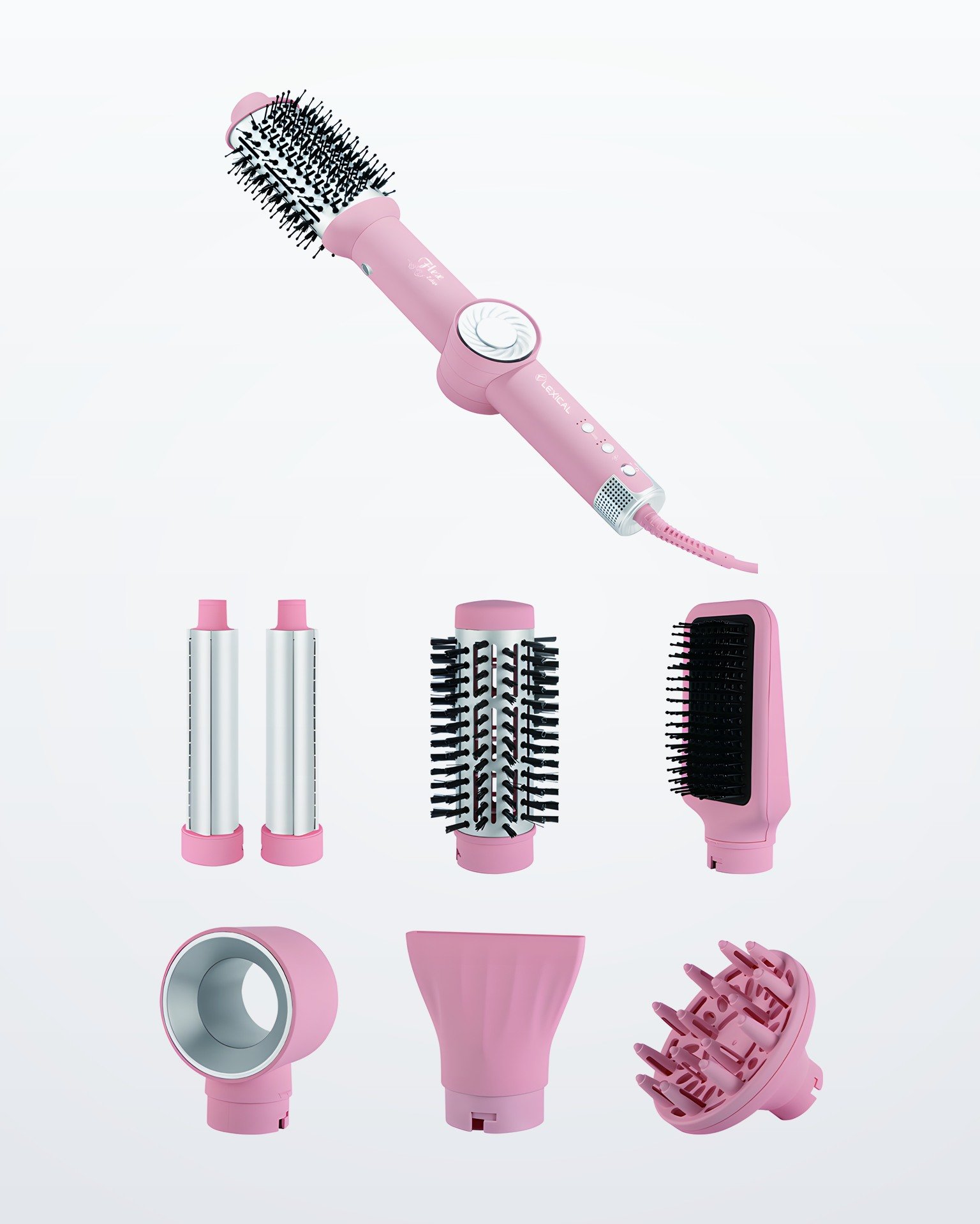 Air Styler 8 en 1 Lexical LAS-5251 – Rose – Moteur BLDC 110 000 tr/min Air Styler 8 en 1 Lexical LAS-5251 – Rose – Moteur BLDC 110 000 tr/min