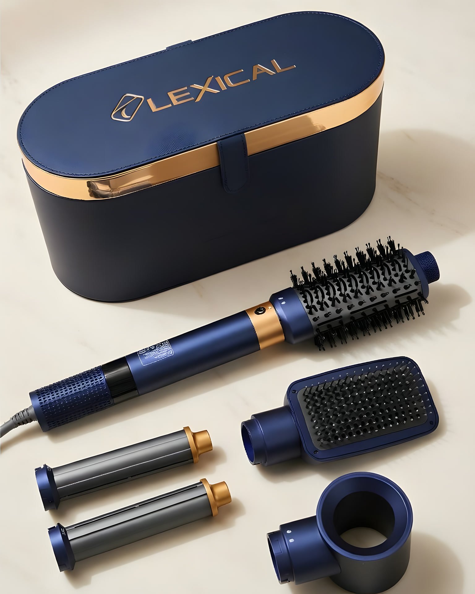 Styler 6 en 1 cheveux - Sèche Cheveux Styler 6 en 1 MARQUE Lexical LAS-5255-6 - 1300W -BLEU