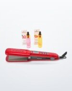 Lisseur De Cheveux Lexical LHS5380 + 2 Huiles De Soin Capillaire - Rouge- BLANC