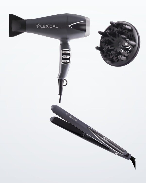 pack Sèche cheveux & Lisseur 2000W 55W - Lexical LGW-5820
