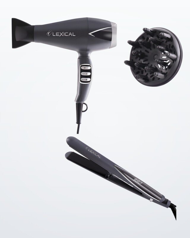 pack Sèche cheveux & Lisseur 2000W 55W - Lexical LGW-5820