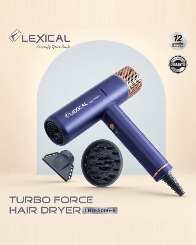 Sèche cheveux Lexical LHD-5096-6 Turbo Force - bleu
