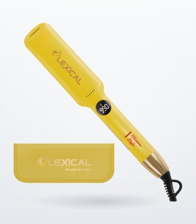 Lisseur à Cheveux Lexical LHS-5383-10 – Jaune - Housse Assortie - Garantie 12 Mois