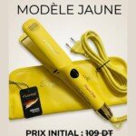 Lisseur à Cheveux Lexical LHS-5383-10 – Jaune - Housse Assortie - Garantie 12 Mois