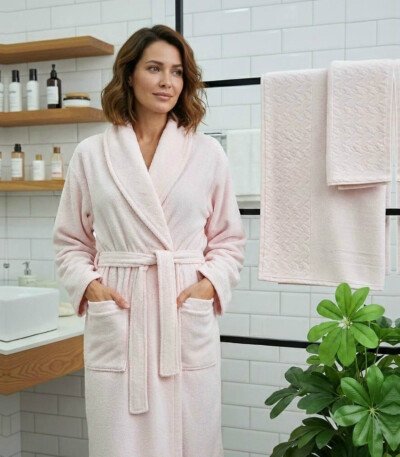 Cape de bain avec deux serviettes marque ABM