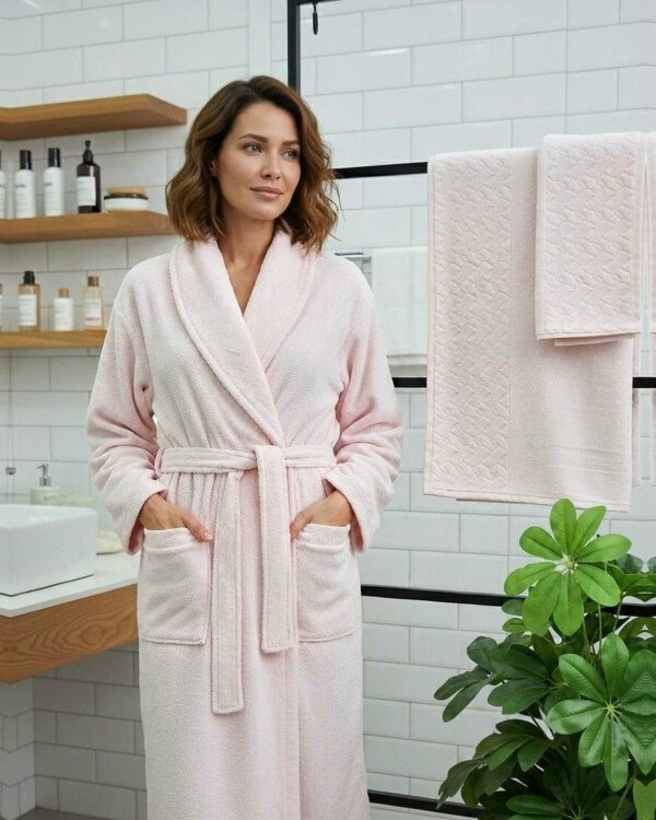 Cape de bain avec deux serviettes marque ABM