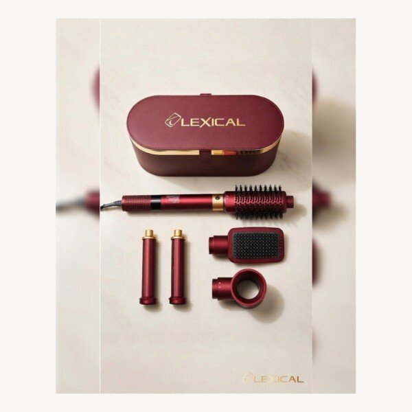 Sèche Cheveux Styler 6 en 1 MARQUE Lexical LAS-5255-4 - 1300W - Rouge