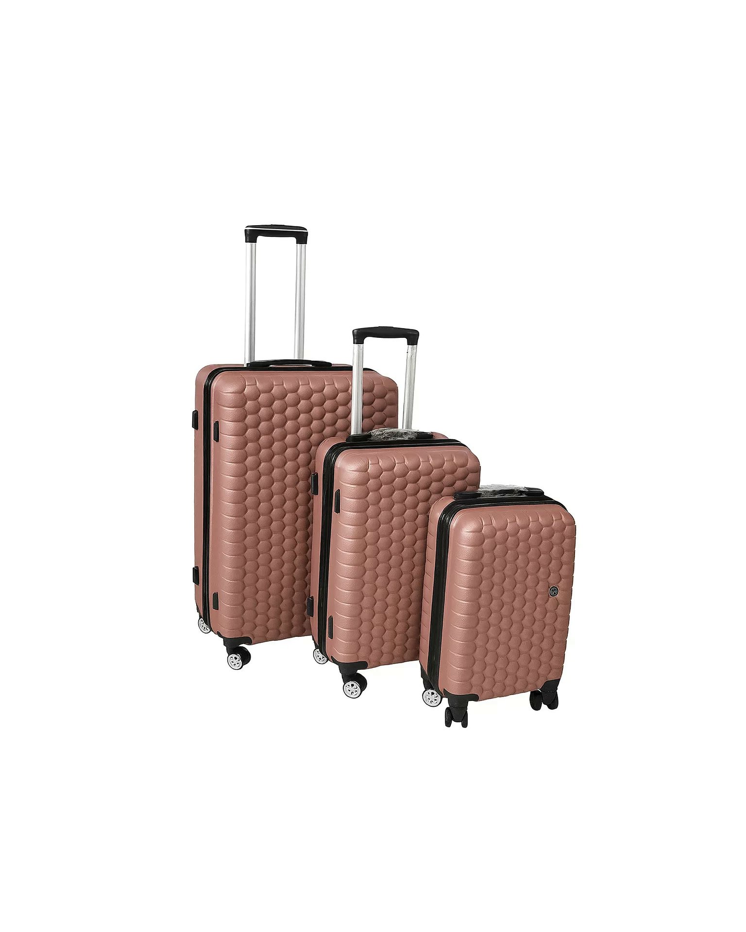 Série de 3 valises abs - Série de 3 Valises en ABS Rose GOLD -MARQUE ABM