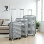 Série de 3 Valises en ABS Gris - MARQUE ABM
