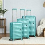 Série de 3 Valises en ABS bleu Ciel - MARQUE ABM