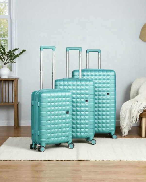 Série de 3 Valises en ABS bleu Ciel - MARQUE ABM