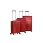 Série de 3 Valises en ABS Rouge Bordeau -MARQUE ABM