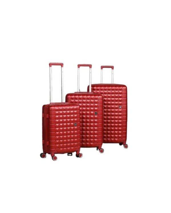 Série de 3 Valises en ABS Rouge Bordeau -MARQUE ABM