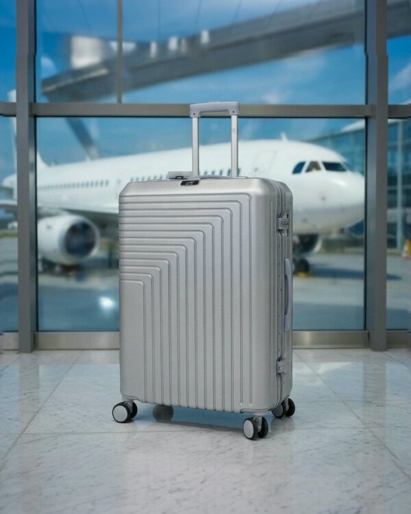 valise petit model ( 55x35x24cm) incassable marque ABM roues démontable – gris