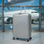 valise moyen model ( 65×42×29cm) incassable marque ABM roues démontable – gris