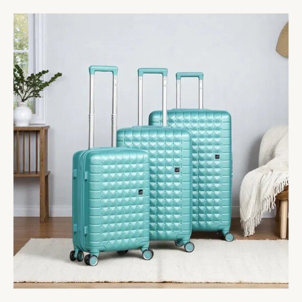 Série de 3 Valises en ABS bleu Ciel - MARQUE ABM