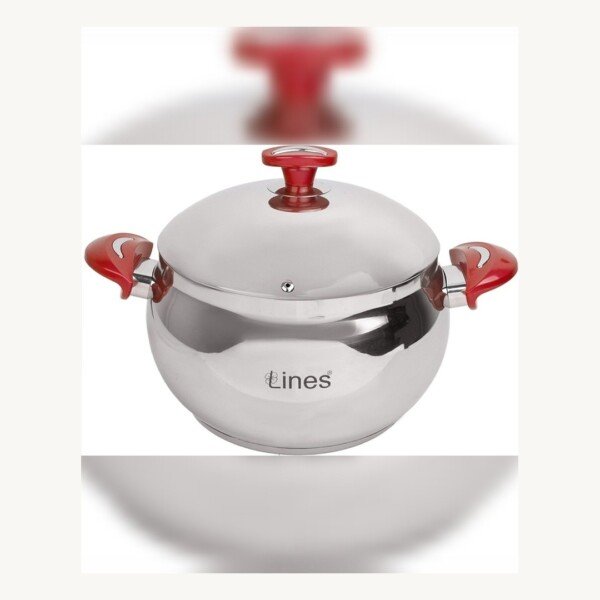 Marmite MARQUE LINES 24 cm Inox 18/10 Rouge
