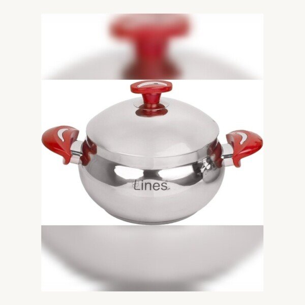Marmite MARQUE LINES 16 cm Inox 18/10 Rouge